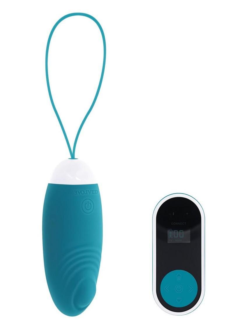 The Active Egg Rechargeable Silicone Vibrating Egg with Remote Control - Green