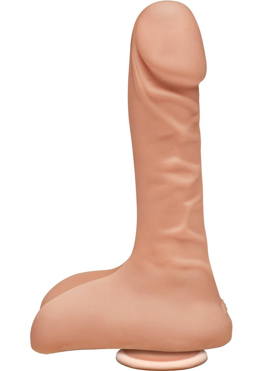 The D Super D Ultraskyn Dildo with Balls - Vanilla - 9in