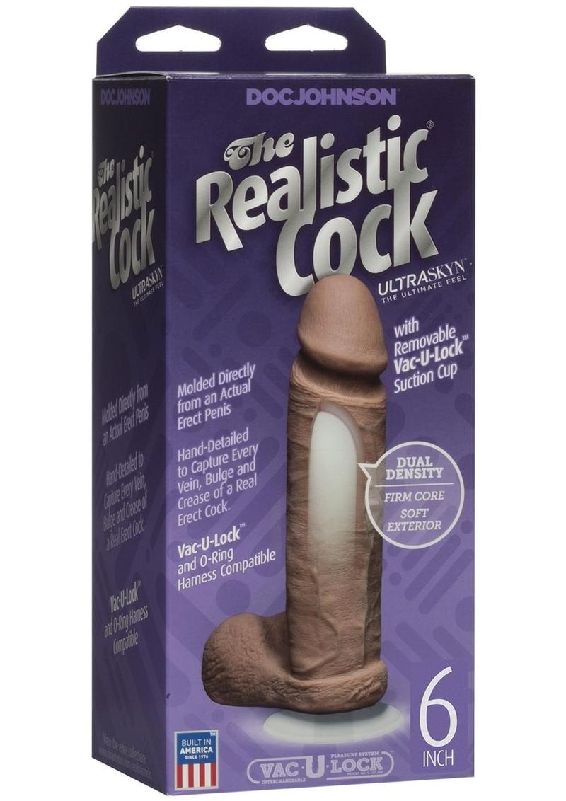 The Realistic Cock Ultraskyn Dildo - Caramel - 6in