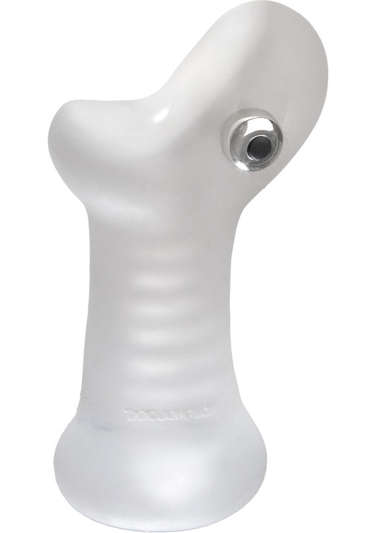 The Super Sucker 2.0 Ultraskyn Vibrating Masturbator with Bullet - Clear/White