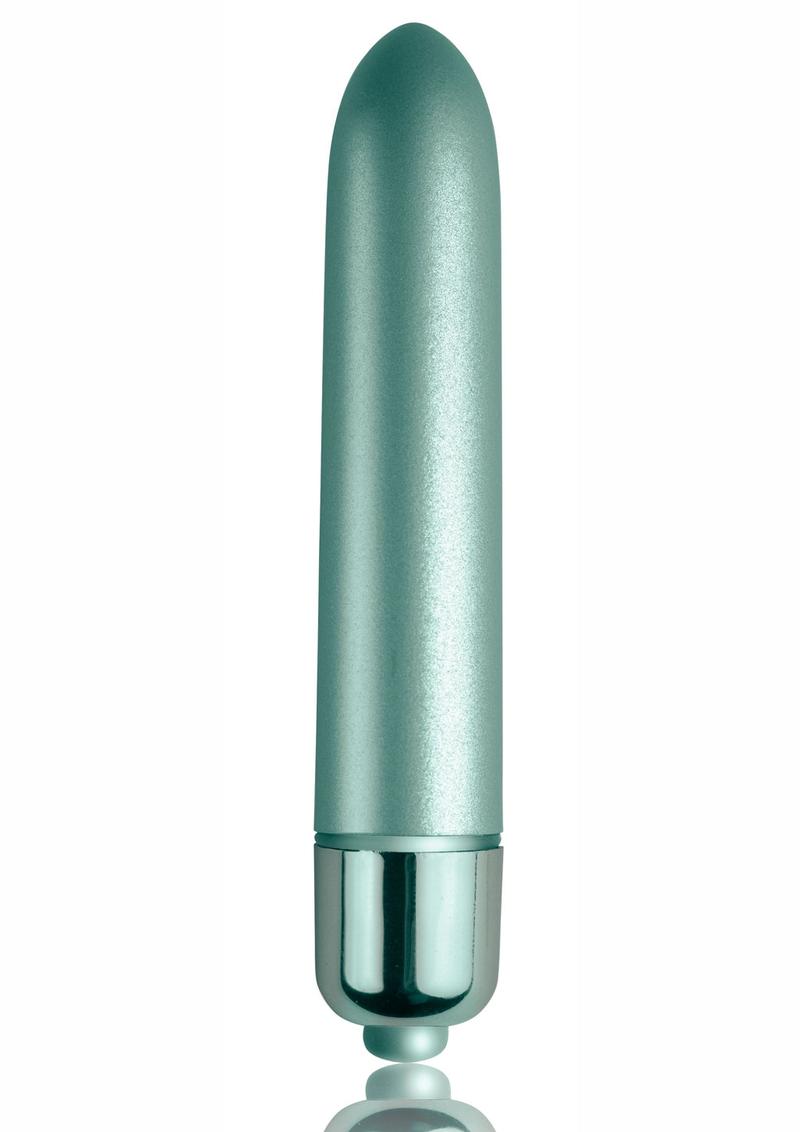 Touch Of Velvet Bullet Vibrator - Aqua Lily/Teal