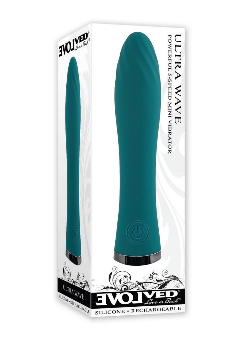 Ultra Wave Rechargeable Silicone Vibrator - Teal