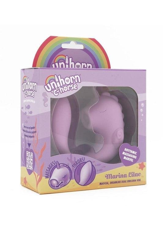 Unihorn Marina Lilac C Horse Rechargeable Silicone Vibrator - Lavender/Purple