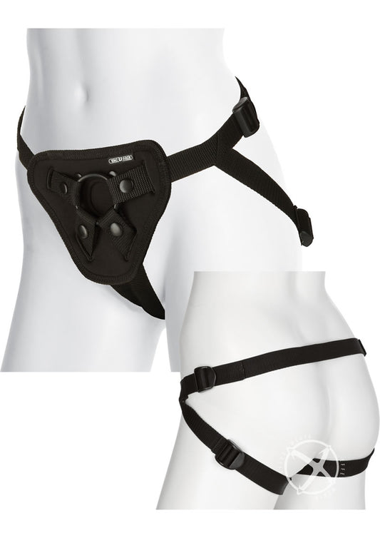 Vac-U-Lock Platinum Luxe Harness with Butt Plug - Black