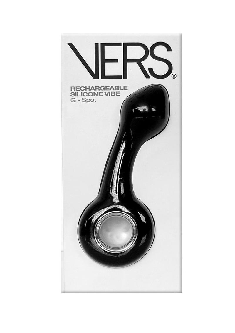 Vers G-Spot Rechargeable Silicone Vibrator - Black