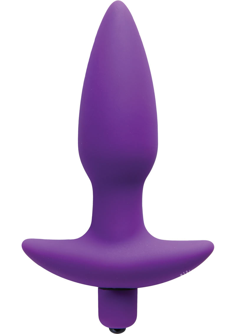 Vogue Aria Vibrating Silicone Anal Plug - Purple - Medium