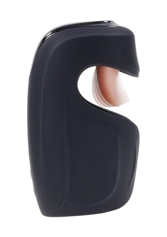 Zero Tolerance Lick The Tip Rechargeable Silicone Mouth Masturbator - Black