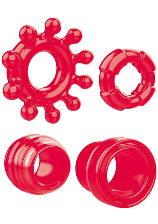 Zero Tolerance Ring The Alarm Cock Ring Kit - Red - 4 Piece Kit