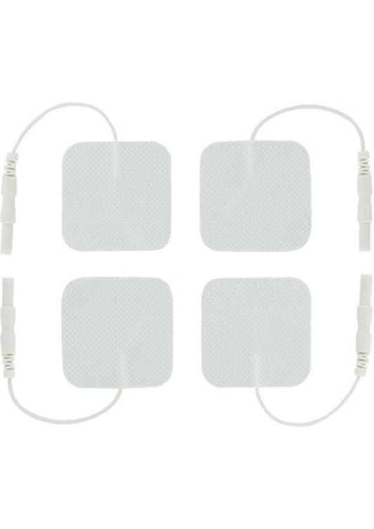 Zeus Electrosex Adhesive Electro-Pads - White - 4 Pack