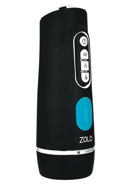 ZOLO Blow Master Rechargeable Silicone Masturbator - Black/Blue