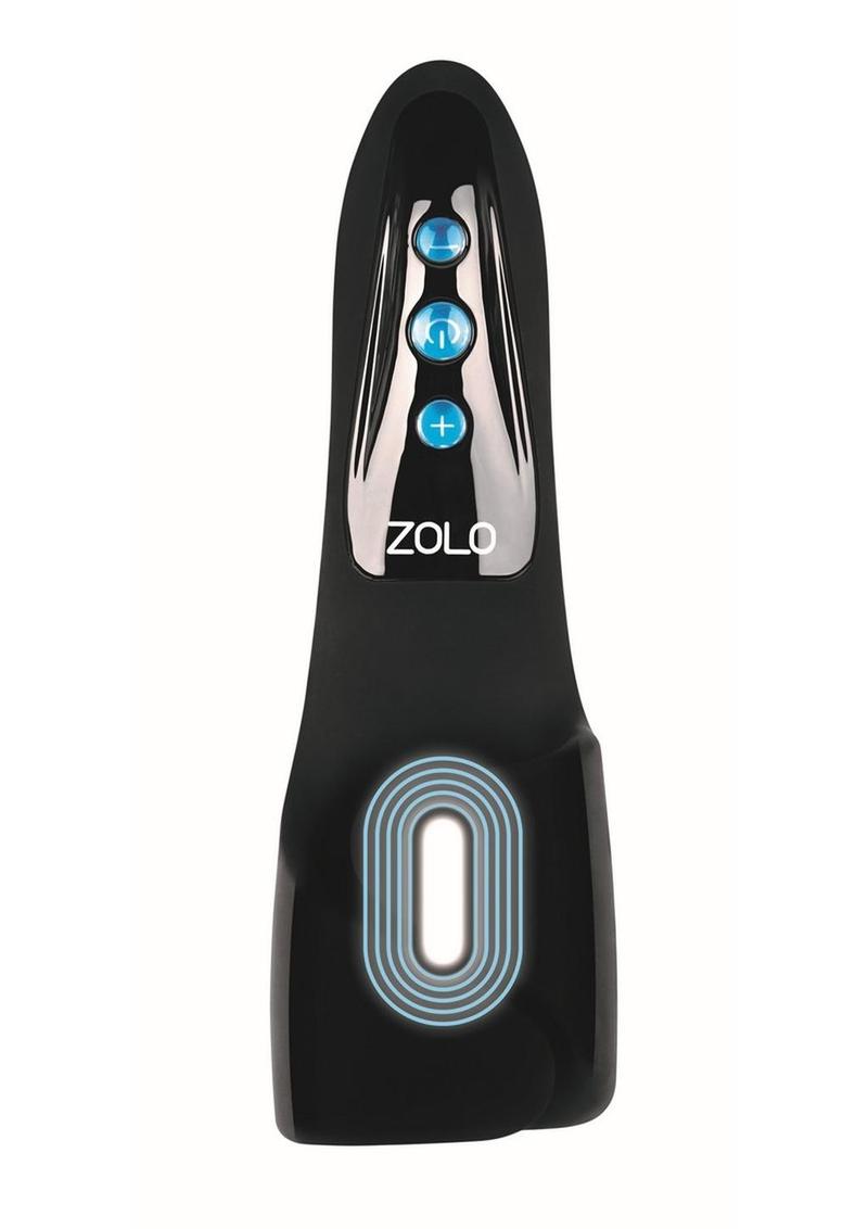 ZOLO Edgemaster Silicone Rechargeable Vibrating Masturbator - Black