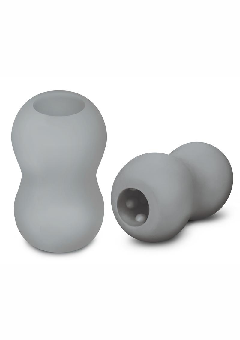 ZOLO Squeezable Mini Double Bubble Masturbator - Gray/Grey